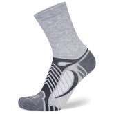 Ultralight Crew Running Socks, Grey/White